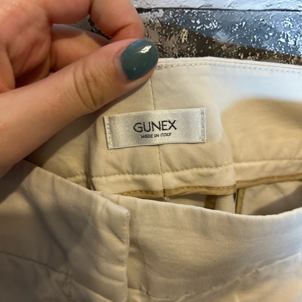 Gunex for Brunello Cucinelli Cream Stretch Trousers Made in Italy Womens 8 - Picture 5 of 7